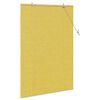 vidaXL Estor enrollable con cortinas Amarillo 120 x 160 cm Bamb&uacute;
