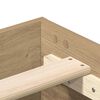 vidaXL Estructura de cama sin colch&oacute;n roble artesanal 120x190cm madera
