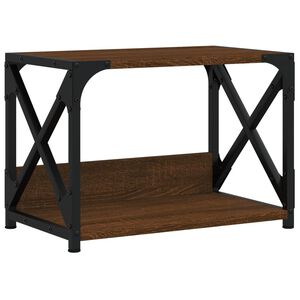 vidaXL Soporte de impresora 2 niveles marr&oacute;n roble 44x26x31,5 cm