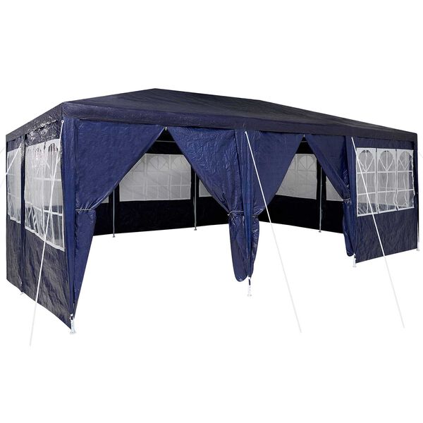 vidaXL Carpa de Fiesta Azul 600 x 400 x 266 cm Polietileno