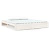 vidaXL Estructura de cama sin colch&oacute;n madera maciza blanco 200x200 cm