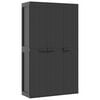 vidaXL Armario de almacenaje exterior PP negro 97x37x165 cm