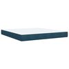 vidaXL Cama box spring con colch&oacute;n terciopelo azul 180x200 cm