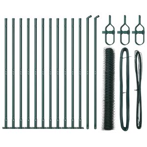 vidaXL Poste de Valla Verde