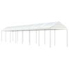 vidaXL Cenador con techo polietileno blanco 15,61x2,28x2,69 m