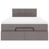 vidaXL Estructura de cama otomana colch&oacute;n tela gris pardo 120x200cm