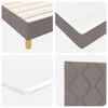 vidaXL Cama tipo Box Spring con colch&oacute;n Taup&eacute; 90 x 200 cm tela