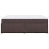 vidaXL Cama box spring con colch&oacute;n tela marr&oacute;n oscuro 140x190 cm