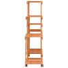 vidaXL Soporte de flores con ruedas madera maciza abeto 110x25x101 cm