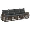 vidaXL Conjunto de sof&aacute;s de jard&iacute;n 4 uds. Gris y Gris Oscuro