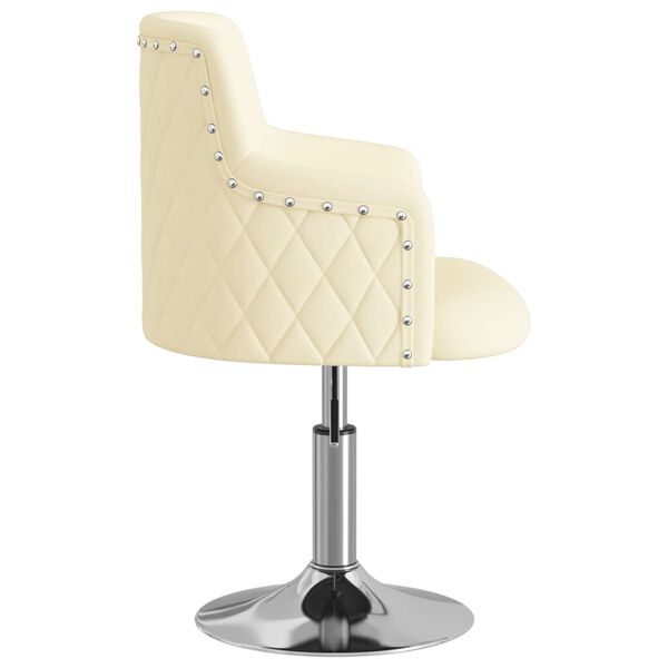 vidaXL Silla de comedor de tela color crema