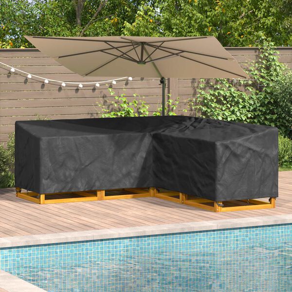 vidaXL Funda para muebles Negro 235 x 235 x 85 cm Tela Oxford 420D
