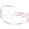 vidaXL Cama Box Spring LED Crema y 140 x 200 cm Tela de Pana