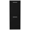 vidaXL Armario de ba&ntilde;o madera contrachapada negro 30x30x80 cm