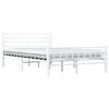 vidaXL Estructura de cama sin colch&oacute;n metal blanco 140x200 cm