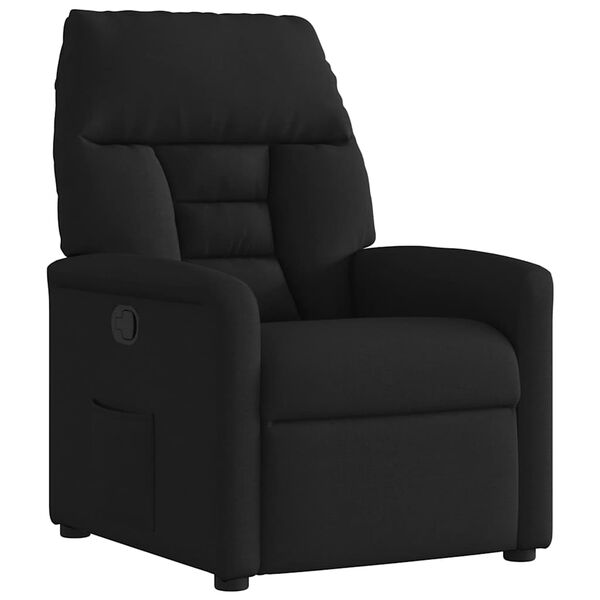 vidaXL Sillón reclinable de tela negro