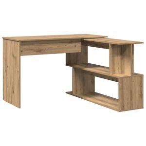vidaXL Escritorio de esquina madera contrachapada 200,5x50x76 cm