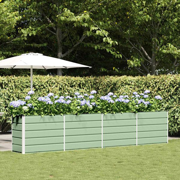 vidaXL Jardinera Verde Pastel 480 x 50 x 45 cm Acero Galvanizado
