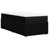 vidaXL Cama box spring con colch&oacute;n tela negro 100x200 cm
