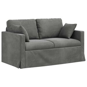 vidaXL Sof&aacute; Gris oscuro 138 x 78 x 80 cm Terciopelo