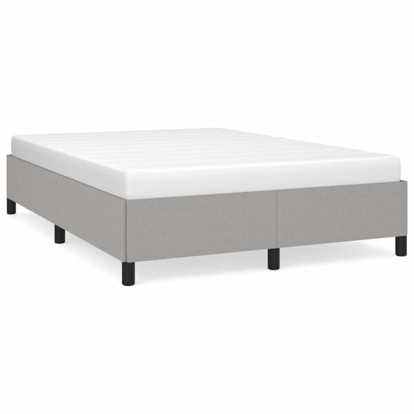 vidaXL Cama sin colchón tela gris claro 140x190 cm