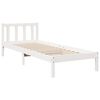 vidaXL Cama extralarga sin colch&oacute;n madera maciza pino blanca 100x210cm