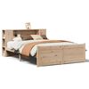 vidaXL Cama con estanter&iacute;a sin colch&oacute;n madera maciza de pino 160x200cm
