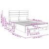 vidaXL Estructura de cama con caj&oacute;n con cabecera Madera contrachapada