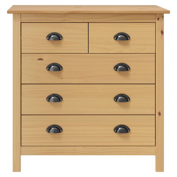 vidaXL Mesita de noche Hill madera maciza de pino 79x40x80 cm