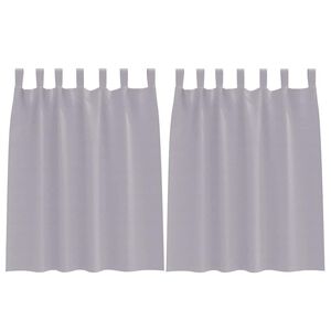 vidaXL Cortinas Opacas con Anillas 2 uds. Gris Metalizado 140 x 140 cm