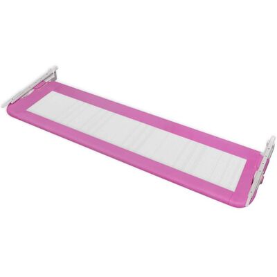 vidaXL Barandilla de seguridad cama de niño 2 uds rosa 150x42 cm