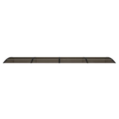 vidaXL Marquesina de puerta policarbonato negro 400x100 cm