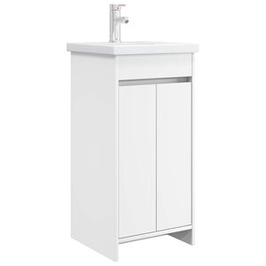 vidaXL Vanidad de ba&ntilde;o con lavabo Blanco 42 x 40 x 84,5 cm