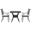 vidaXL Conjunto de mesa de jard&iacute;n 3 pcs Negro Aluminio fundido