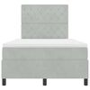 vidaXL Cama tipo Box Spring Gris Claro 120 x 190 cm Terciopelo
