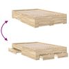 vidaXL Estructura de cama Marr&oacute;n 120 x 190 cm Madera contrachapada