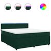 vidaXL Cama box spring con colch&oacute;n terciopelo verde oscuro 180x200 cm