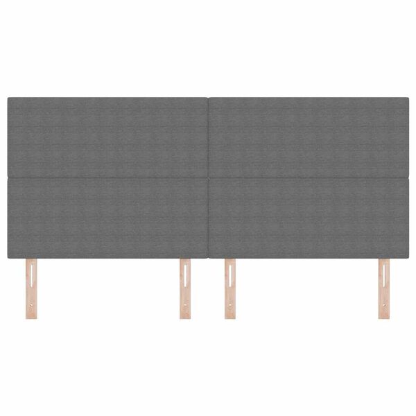 vidaXL Cabecero con cabecera Gris Claro 200 cm Cuero sint&eacute;tico