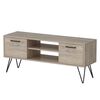 Homemania Mueble para TV Almira madera y negro 120x35x50 cm