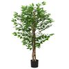 vidaXL Planta Ficus Artificial 788 Hojas 120 cm Verde