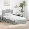 vidaXL Cama con almacenamiento con cabecera Gris Sonoma 70 x 190 cm