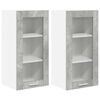 vidaXL Mueble colgante con puerta 2 pcs Gris Concreto 40 x 31 x 80 cm