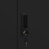 vidaXL Armario de oficina de acero negro 90x40x102 cm