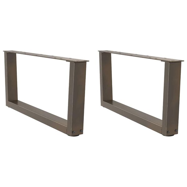 vidaXL Patas para mesa de centro en forma de V (2 unidades, acero natural, 70 x 30-31,3 cm)