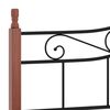 vidaXL Estructura cama sin colch&oacute;n metal madera roble negro 200x200 cm