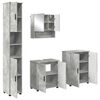 vidaXL Juego de muebles de ba&ntilde;o con almacenamiento 4 pcs Gris Concreto