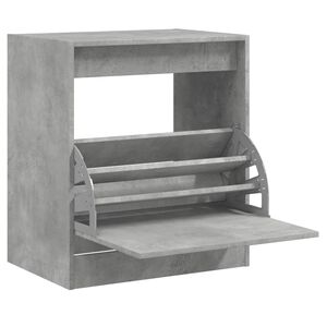 vidaXL Zapatero madera contrachapada gris hormig&oacute;n 70x36x60 cm
