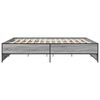 vidaXL Estructura cama madera ingenier&iacute;a metal gris Sonoma 180x200 cm
