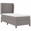 vidaXL Cama tipo Box Spring con colch&oacute;n Taup&eacute; 90 x 200 cm tela