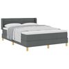 vidaXL Cama tipo Box Spring Gris oscuro 200 x 140 cm Poli&eacute;ster